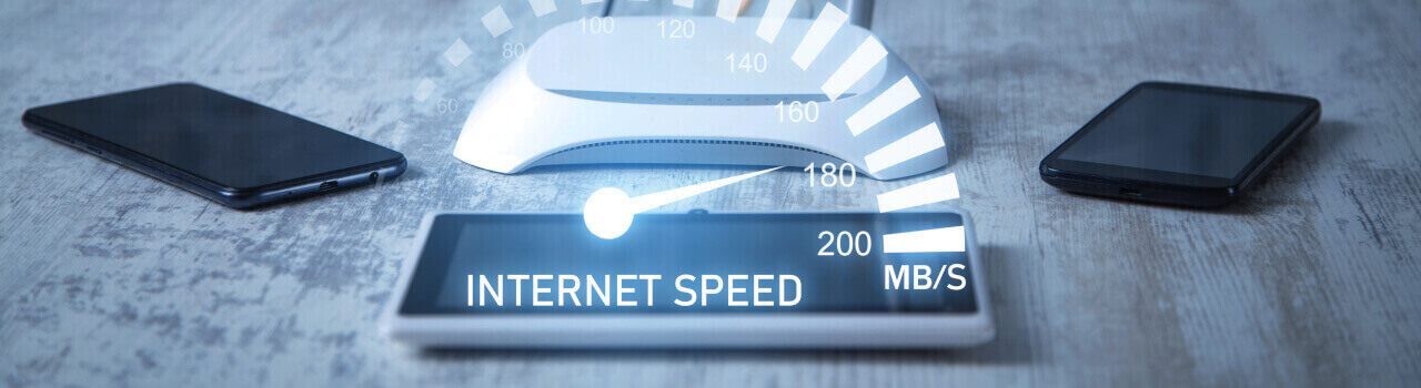 Sprawdź prędkość internetu w speed test.