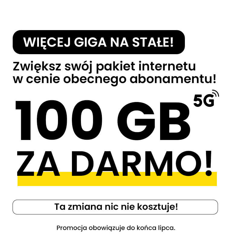 promocja - zamien 60 GB na 100 GB