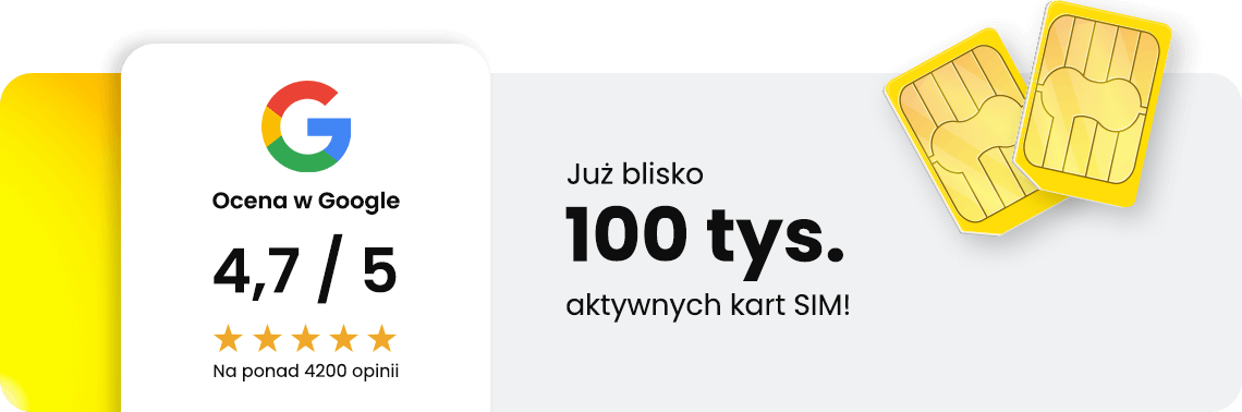 sieć komórkowa lajt mobile - 100 tysięcy aktywnych kart SIM i pozytywne opinie w Google